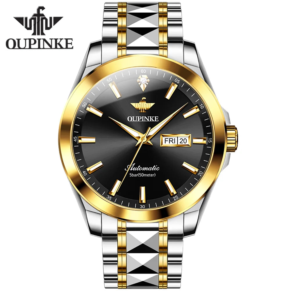 OUPINKE 3223 OEM Custom Reloj Classic Sports  Waterproof Men Automatic Mechanical Watches Gold Wrist Watch Man Wrist Watch