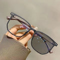 Photochromic Anti Blue Light Lenses Big square Black Brown Wood Texture Lunettes Photo Grey 2024 Women Men 2026 Glasses