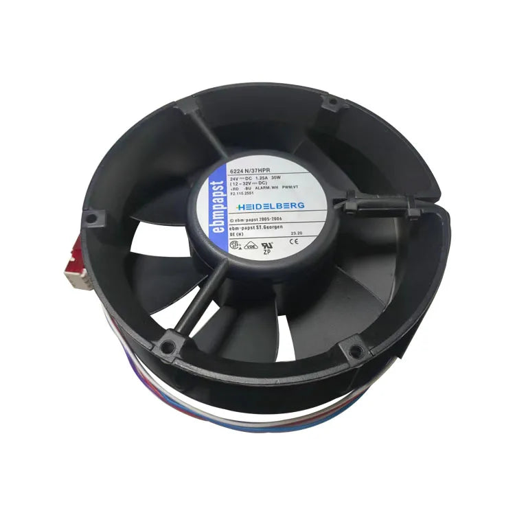 Grandfa F2.115.2551  6224N/37HPR  1.25A 24V 30W Cooling Fan For Heidelberg XL105 Printing Machines Spare Parts