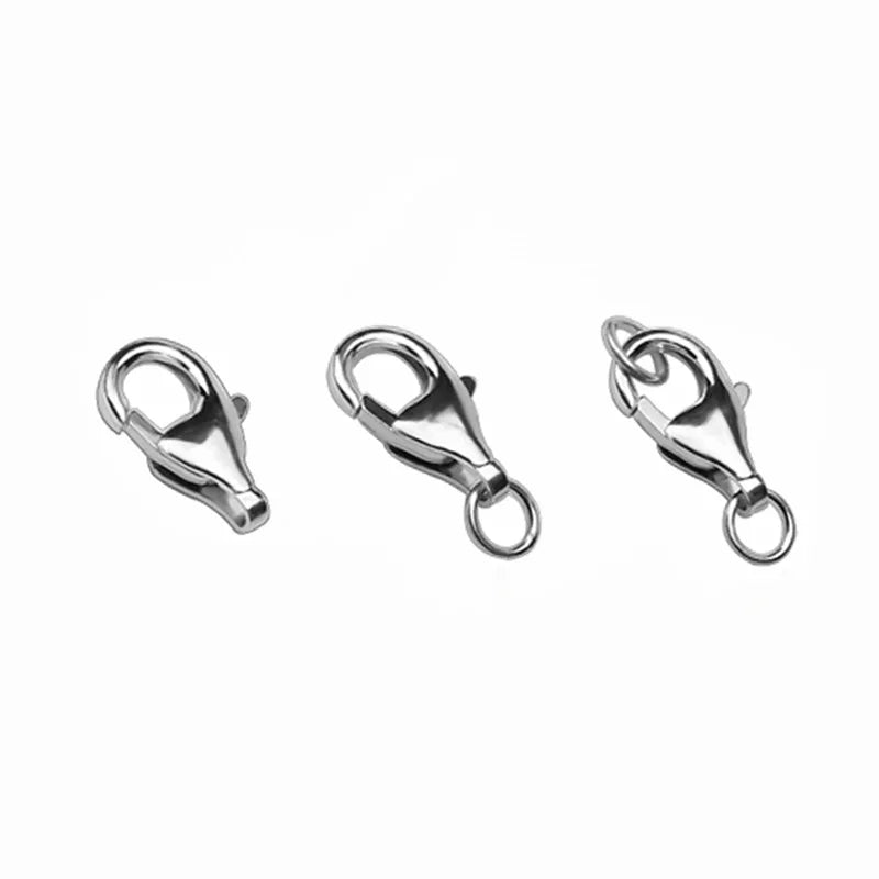 925 Sterling Silver 8mm 9mm 11mm 13mm Lobster Clasp Accessories for Jewelry Making Jewelry Findings & Components