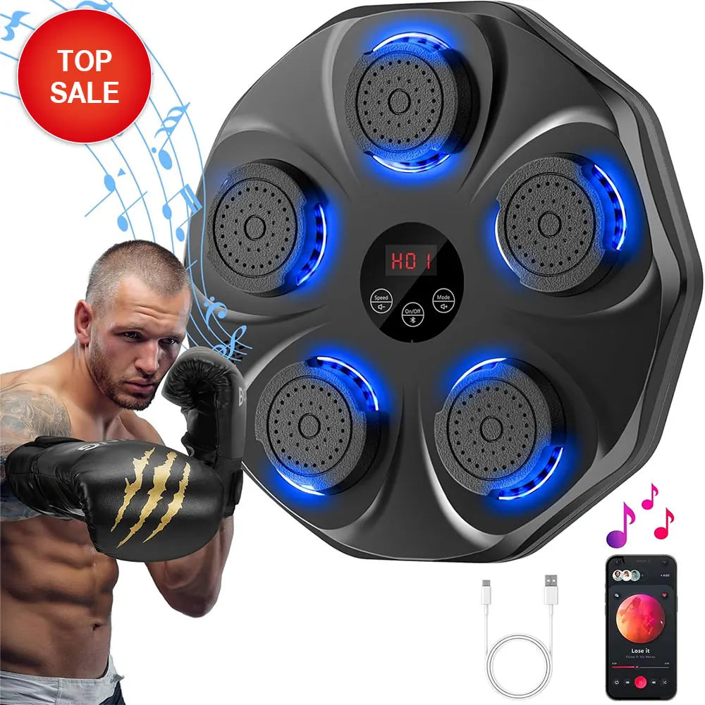 Smart Mini Music Boxing Workout Machine with LED Light Electronic Gadgets Target Smart Boxing Pad