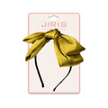 JIRIS Factory Hot Selling Sweet Top Knotted Satin Big Bow Headband for Girls Fabric Wrapped Metal Hairband Hair Hoop