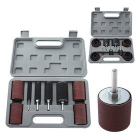 Case for Sanding Drum with #80 & #120 Sandpaper Belts for Engraving & Polishing Rotary Tool Abrasive Tools