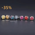 S03A Abiding 6 Claws 0.5 Ct 1 Ct 2ct D VVS Colorful Moissanite Diamond 925 Sterling Silver Stud Earrings for Men Women