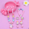 New Arrival Girls Plastic Jewelry Box Princess Beaded Necklace Cute Kids Bracelet