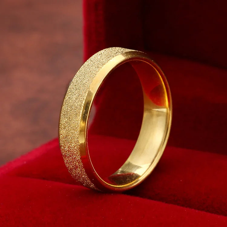 2023 Fashionable and Simple Frosted Stainless Steel Ring for Women and Men