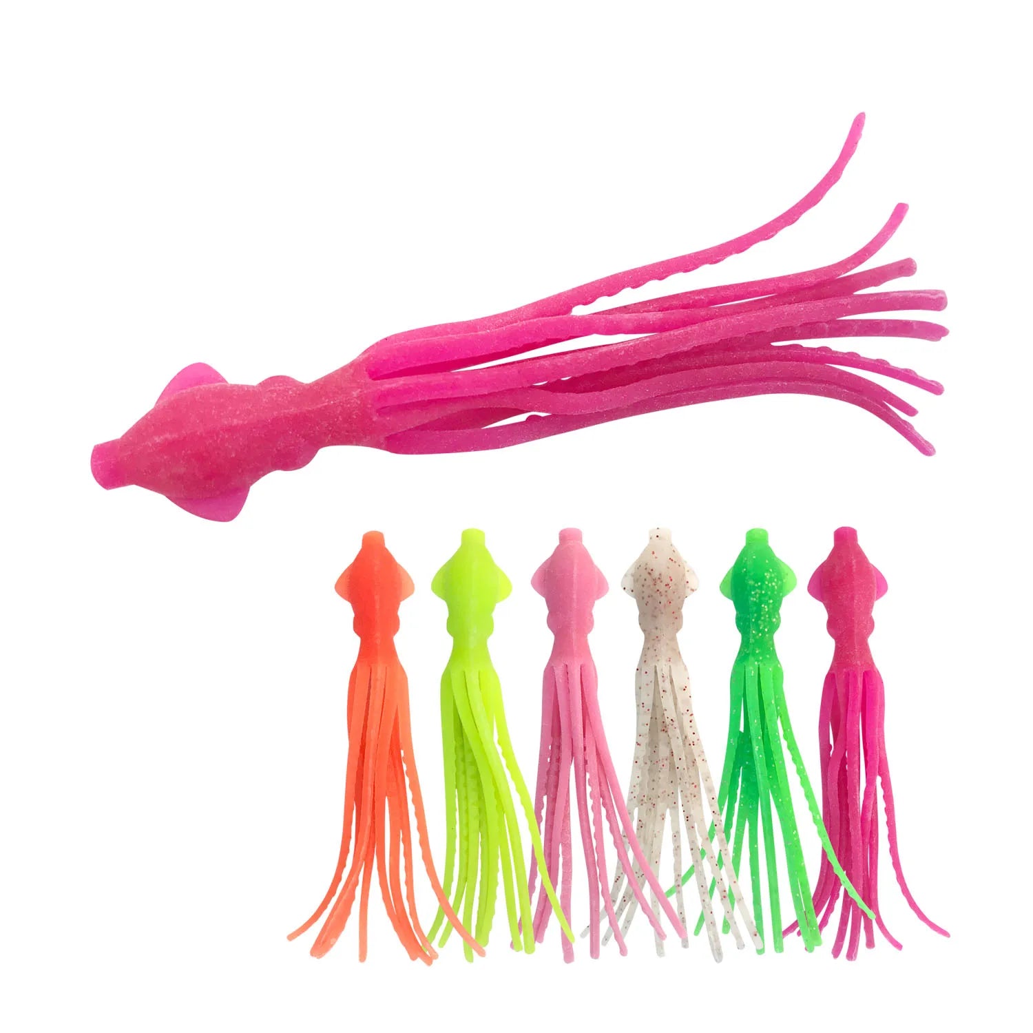 Wholesale Octopus Soft Squid Bait Inkfish Fishing Lure  55mm 85mm  Soft Rubber Fishing Lure TPE Squid Fish for Jig Fishing
