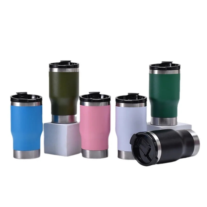 4 in 1 Insulated Slim Can Cooler 12 OZ Cans and Beer Coozies Stainless Steel 14oz Can Holder Double Walled with Opener Corkscrew