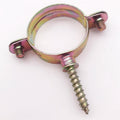 2026 M6 Double Galvanized Sheet Round Type Quick Pipe Clamp M7 Hole Double Rubber Pipe Clip Plastic Pipe Hanger