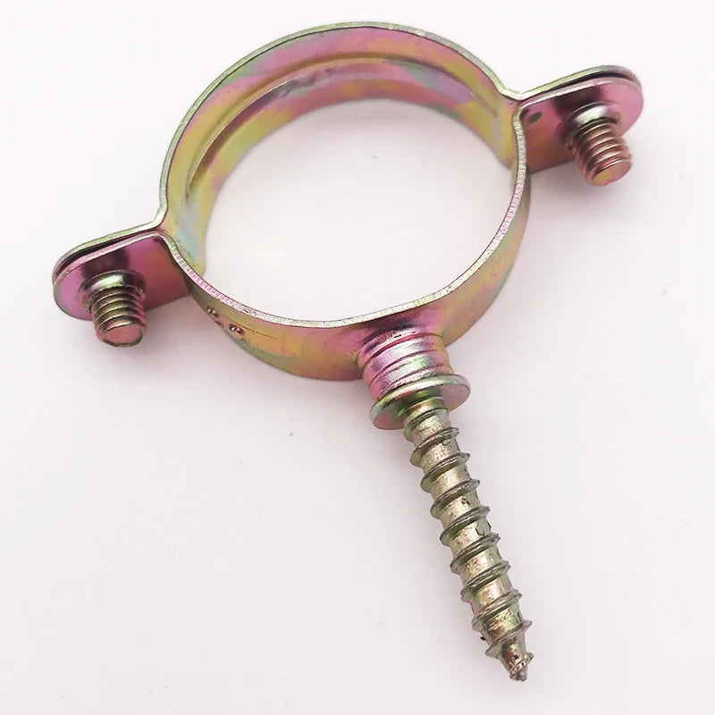 2026 M6 Double Galvanized Sheet Round Type Quick Pipe Clamp M7 Hole Double Rubber Pipe Clip Plastic Pipe Hanger
