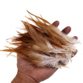 Fly Tying Natural Chicken/Rooster Saddle Hackle Cock Feathers for Streamer&Woolly Bugger Flies Feather Material