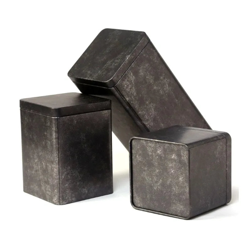 Star Packaging 200g Quadrate Rectangle Tinplate Craft Candle Container with Recycled Materials Lid Body Bottom Construction