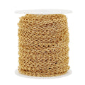 18k Real Gold Plated Embossing Hook Chains DIY Jewelry Making Necklace Accessories Bracelet Supplies