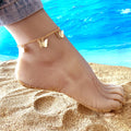 Duyizhao Factory Gold Filled Butterfly Anklets Cuban Link Women Bracelet Sexy Anklet Chain Fine Jewelry Anklet Free Sample