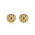 Hot Sale Fancy Women Fashion Gold Plated 925 Sterling Silver Nugget Stud Earrings