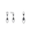 QX Custom Oem Luxury Wedding Women 925 Sterling Silver White Black Zircon Pendants Drop Earrings Trend Fine Jewelry Jewelry Sets