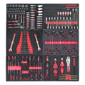 258-Piece Professional Basic Hand Tool Set Normal Wrench Repair Sockets and Screwdriver with Sickle Handles for Repair Shops