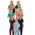 42025LW Surgical Scrub Caps Us Joggers Scrubs Uniforms Sets for Women Fashion Medical Scrubs for Women