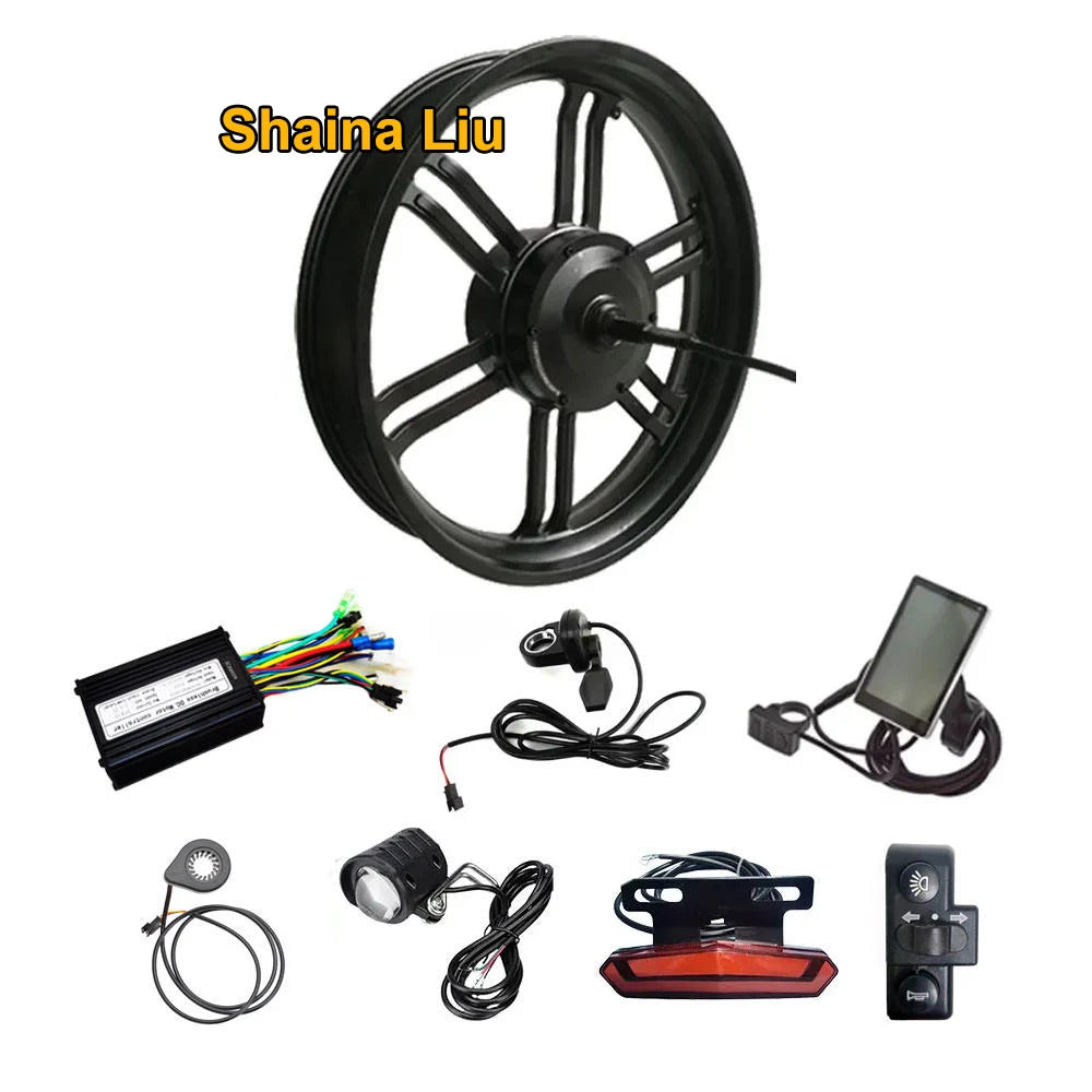 48V 52V 750W 1000W 20x4.0 Inch 20 Fat Tire Rear Hub Geared Motor Ebike Electric Bicycle Snowbike Conversion Kit