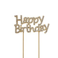 High Quality Happy Birthday Cake Topper With Rhinestones Wholesale Cake Accessory for Decoration Party Item