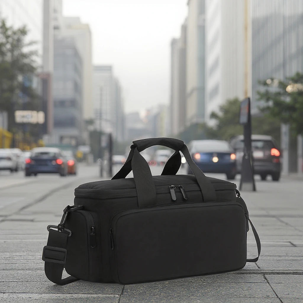 New Portable Large-Capacity SLR Messenger Bag Thickened Nylon with Zipper Closure Fine Workmanship