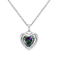 Fast Shipping 925 Sterling Silver Heart Shaped Mystery Jade Zircon Women's Valentine's Day Gift Jewelry Necklace