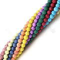 Wholesale Cheap Colors Round Lava Rock Stone Loose Beads for Essential Oil Bracelets Making 6MM 8MM 10MM Length 38cm