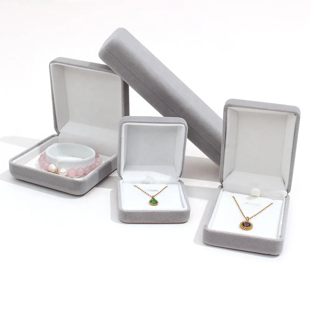 Personalized Gifts Jewelry Box Velvet Jewelry Tray Custom Jewelry Box Organizer for Necklace Bracelet Earings Packaging