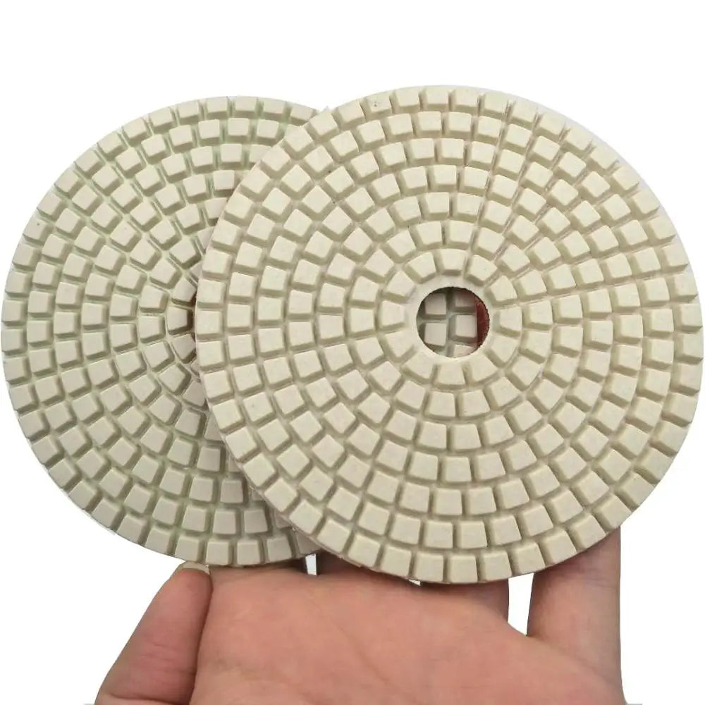 White Soft Flexible Wet/dry Use Marble Granite Diamond Polishing Pads MegaBDM