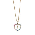 Heart Cross Gold Stainless Steel Wedding Fashion Jewelry Pendant Necklaces for Women Wholesale
