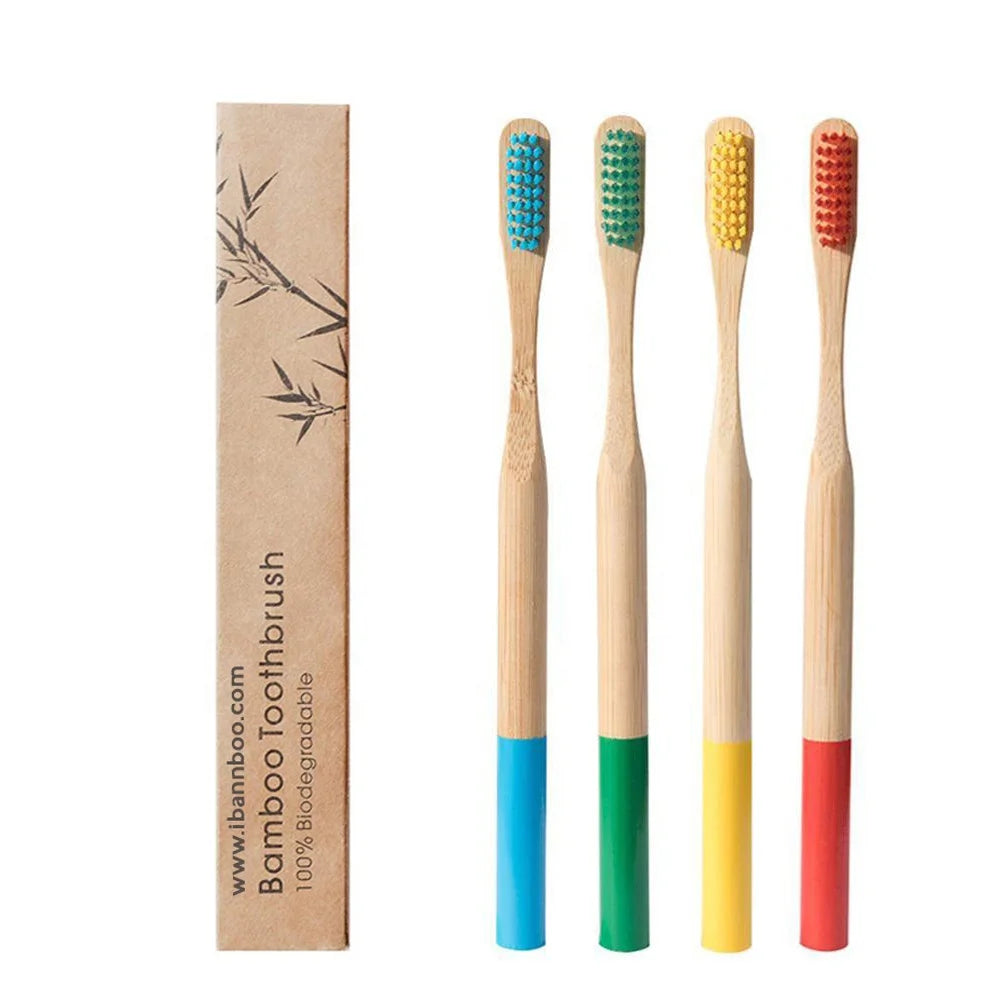 2026 Wholesale Custom Eco-Friendly Soft Bamboo Charcoal Nylon 1010 Bristles Biodegradable Organic Bamboo Toothbrushes for Adults