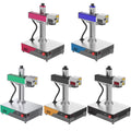 New 20W 30W JPT M7 MOPA Fiber Laser Marking Desktop Machine for Color Marks Stainless Steel Metal Supports DXF BMP AI DST