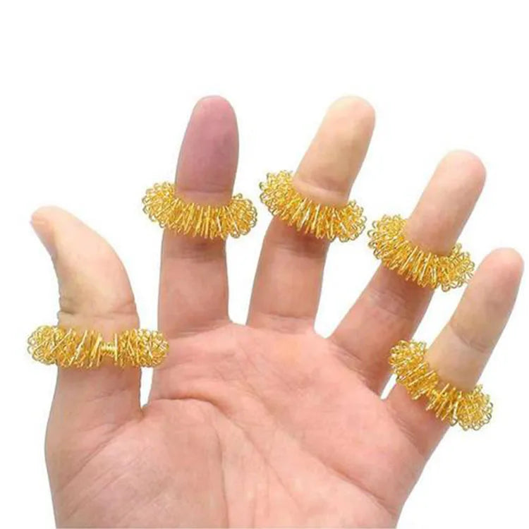 Hengsheng Massage Ring Springs Massage Finger to Relax and Release Stress
