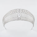 Spanish Royal Queen Letizia Princess Prussia Zircon Crown Bride Wedding Tiara