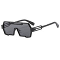 Men Sunglasses Vintage 2024 Uv400 Protection Steam Punk Futuristic Metal Sunglasses One Piece Sunglasses