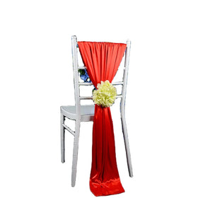 Small MOQ Satin Fabric Wedding Chair Covers with Elegant Mesh Flower Home Decor and Banquet Use Chair Belt