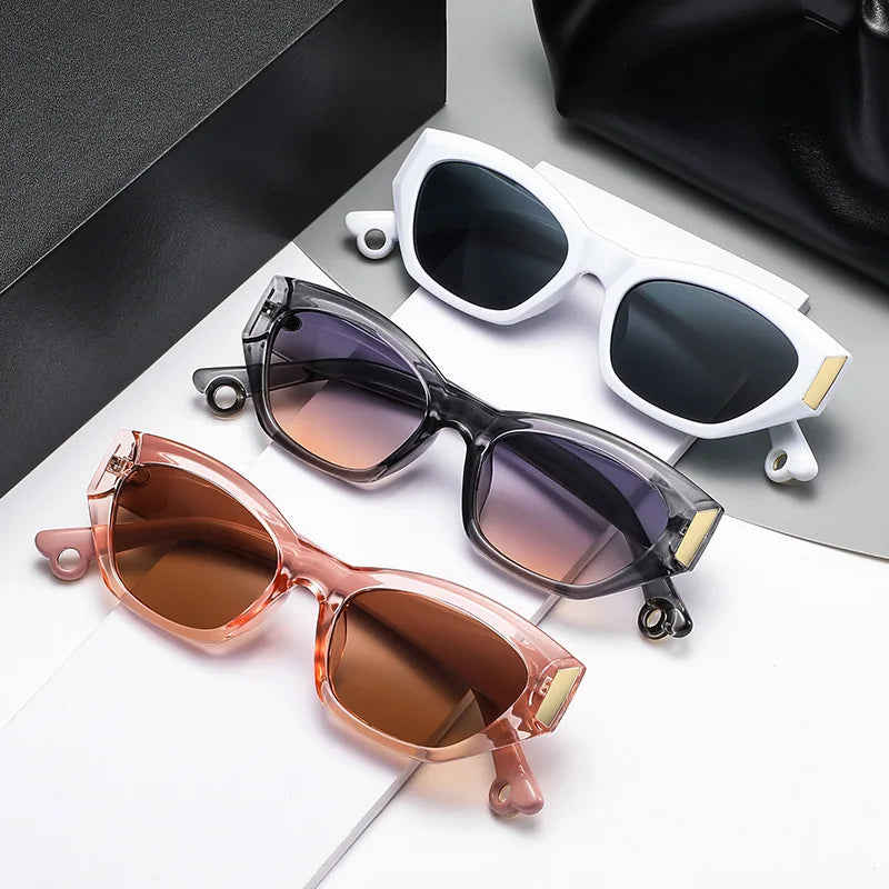 2024 QSKY Green Womens High Class Trendy Vintage Retro Metal Oval Frame Sunglasses for Men Cat Eye Small Shades UV400 Glasses