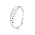 925 Sterling Silver Minimalist Interlocked Love Band Simple Fashion Fine Jewelry for Women for Party Valentine's Day BSR529