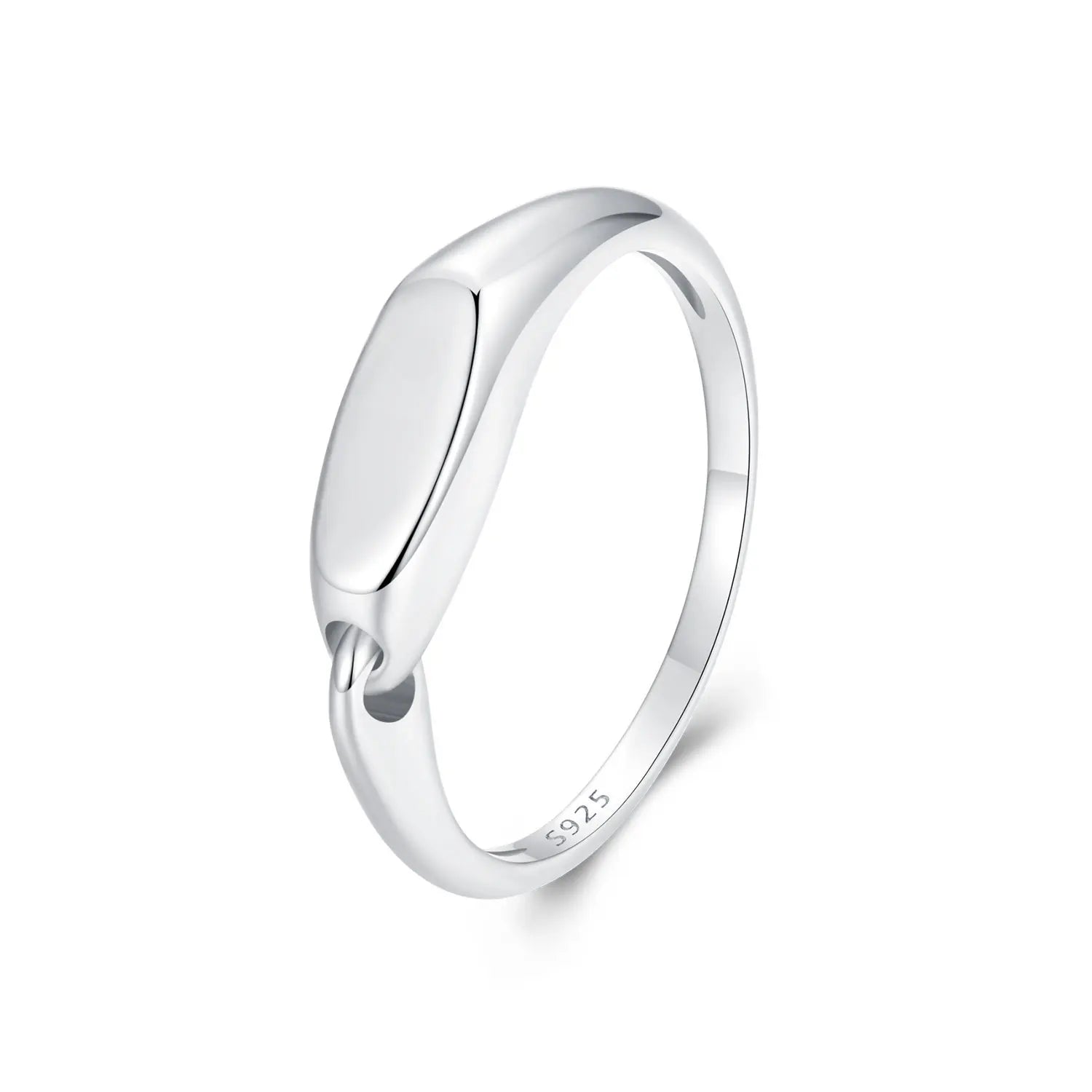925 Sterling Silver Minimalist Interlocked Love Band Simple Fashion Fine Jewelry for Women for Party Valentine's Day BSR529