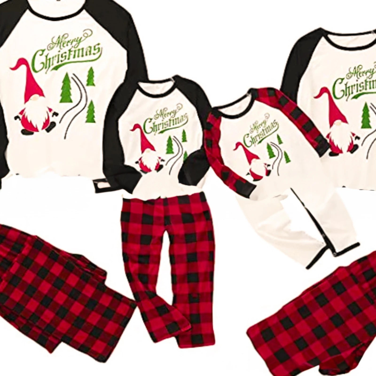 Family Christmas Custom Children Kids Winter Cotton Pajamas Sleepwear Sets for Women