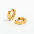 JOOLIM High End 18K Gold Plated Stainless Steel Chunky Square Octangle Hoop Huggie Earring Design Jewelry Wholesale