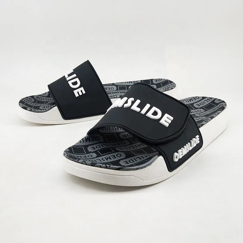 Luxury Men's Winter Slippers Sandals Custom Logo Slides Footwear Eva PVC Customizable Color Anti-Slippery