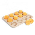 12 CupS Baking Mold champagne Gold  Shell Madeleine Cake Mold Non-stick Cake Baking Pan