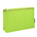 Fashion Candy Color Mesh with Shiny Strip Clutch Bag Shock Resistance Sandwich Mesh Cosmetic Bag with Custom Private Logo