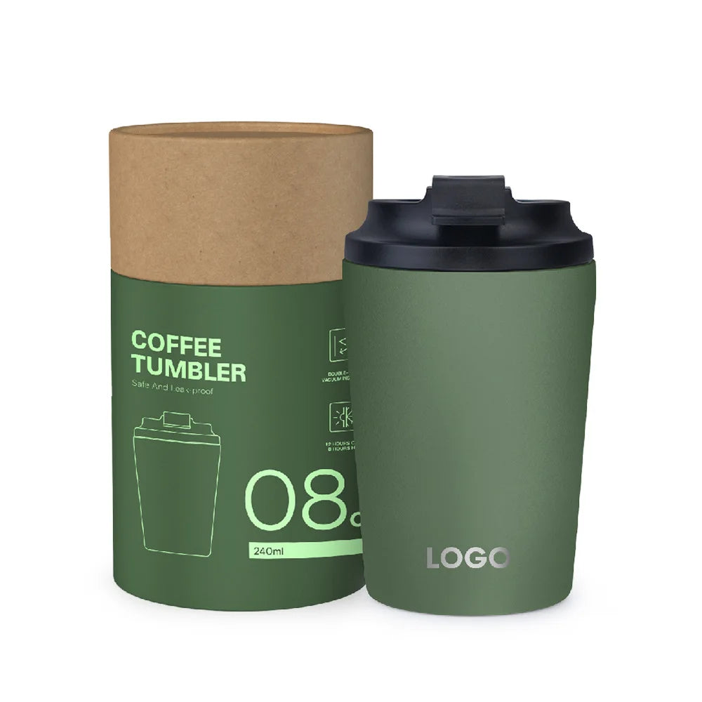 Eco Friendly Stainless Steel Custom Logo Double Walled Mug Insulated Coffee Water Cup Tumbler Insulated Coffee Mug Leak-proof