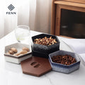 FENN Unique Design Kitchen Used 4 Pcs Ceramic Jar Condiment Canister Set with Lid for Home and Kitchen