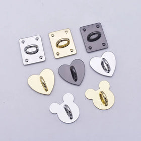 2026 Alloy Made Adhesive Backing Gold Silver Heart Hook for Phone Charm Accessories Decoration