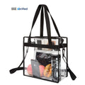 PVC Transparent Shoulder Handbag Clear Handbag Purse Tote Bag Stadium Security Approved for WorkBeach