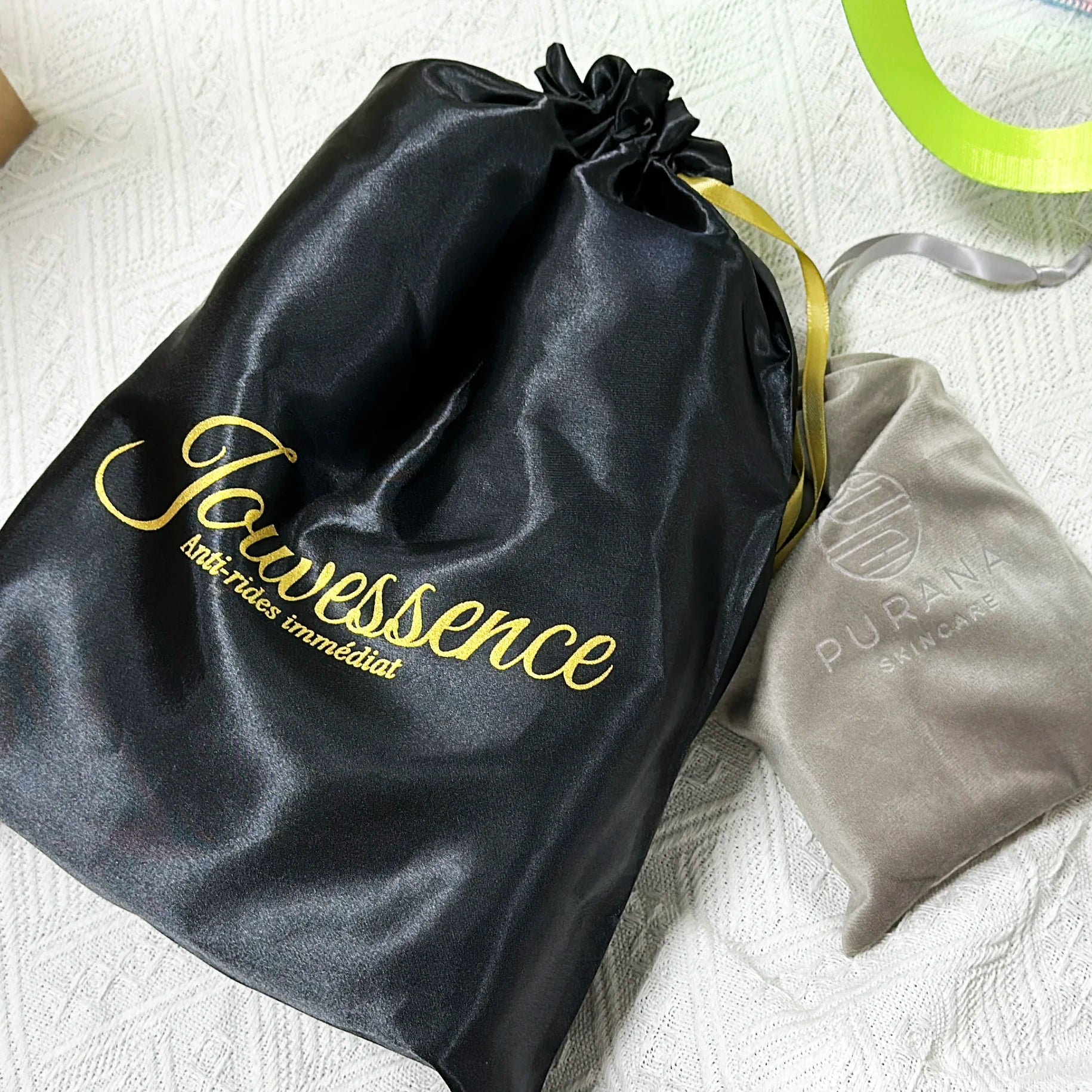 High Quality Black Luxury Satin Drawstring Bags for Handbag for Gift Storage Dust Cover Hair Bundles Packaging for Shopping