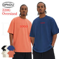 Summer 220g Oversized Top Quality New Design Luxury Quality Cotton Loose Fit Little Drop Shoulder Brand Blank Oversized Men Tee